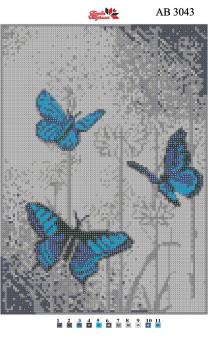Набір Алмазної мозаїки АВ 3043 Метелики (повна зашивання)