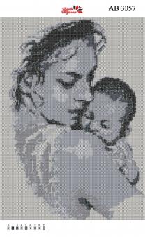 Набір Алмазної мозаїки АВ 3057 Мать и дитя (повна зашивання)