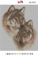 Набір Алмазної мозаїки АВ 4039 Вовки повна зашивання