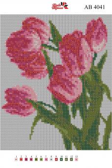 Набір Алмазної мозаїки АВ 4041 Тюльпани повна зашивання