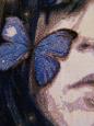 Набір Алмазної мозаїки АВ 3044 Дівчина з метеликом (повна зашивання)
