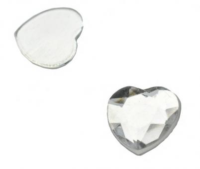 Сердечко біле клейовий камінь (500шт)